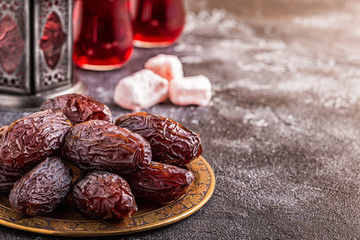 Fresh Medjool Dates. Ramadan kareem.