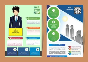 Business Brochure Background Design Template, Flyer Layout, Poster, Magazine, Annual Report, Book, Booklet with Building Image. Size A4 Vector Design illustration