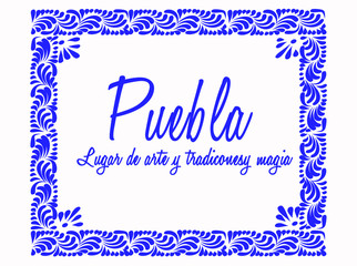 DESIGN TALAVERA IN COLORS BLUE AND WHITE