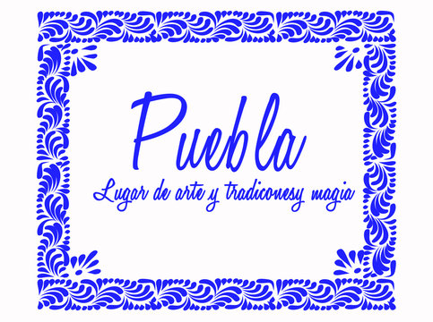 DESIGN TALAVERA IN COLORS BLUE AND WHITE