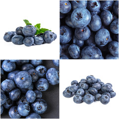 Blueberries isolated on white background
