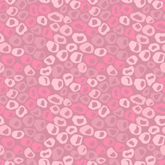 Seamless pink grunge round elements pattern. Dry brush grunge texture. Vector illustration.