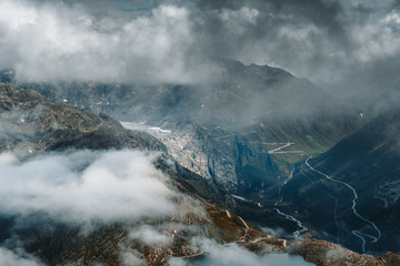 Grimselpass und Furkapass mit Rhonegletscher