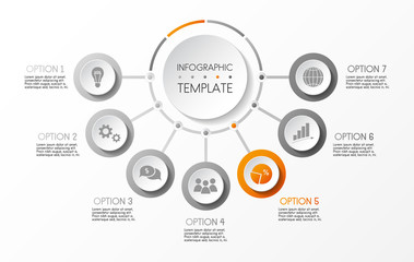 Obraz premium Infograph with business icons. Vector.