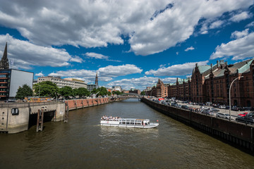 Warehouse district of Hamburg (Speicherstadt), Germany.