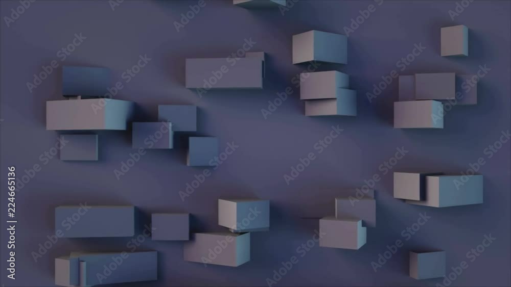 Poster 3d rendering background with rectangular shapes with different sizes of elements, computer generated