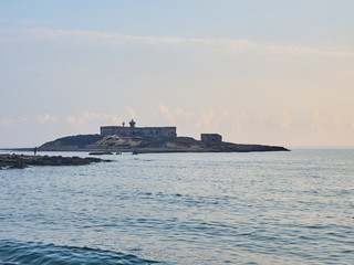 Sunset at Isola delle Correnti bay, Portopalo