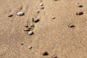 Small pebbles on the beach