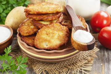 Homemade potato pancakes