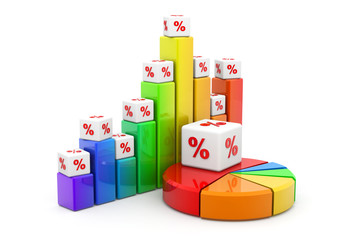 Naklejka premium Economical chart and graph