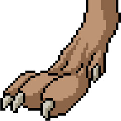 Fototapeta premium vector pixel art animal paw