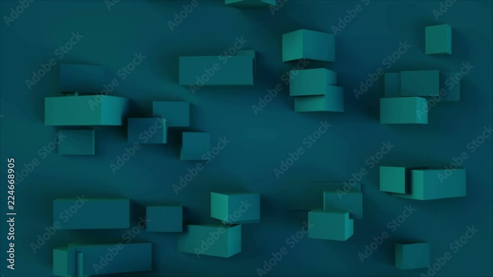 Poster 3d rendering background with rectangular shapes with different sizes of elements, computer generated
