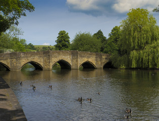 Bakewell Bridge ,Derbyshire ,England - obrazy, fototapety, plakaty