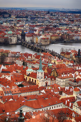 Naklejka na ściany i meble gothic Prague from the old castle