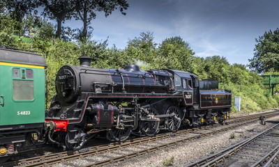 Fototapeta na wymiar British Railways Standard Class 4MT No 76017