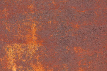 Texture of rusty iron. Background of rusted metal. Vintage pattern in orange shades. Abstract background