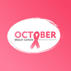 Breast Cancer october Awareness Ribbon Background