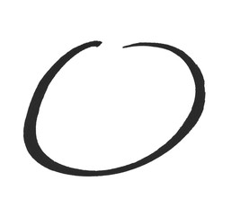 Schwarzer Kreis gemalt mit einem Stift