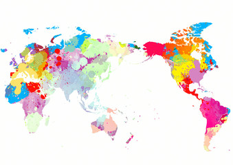 抽象的な世界地図