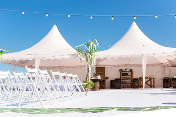 weddind tent catering. Marquee white