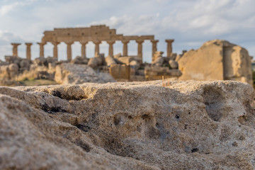 Fototapeta premium Selinunte, Sicily was an ancient Greek city on the south-western coast of Italy.