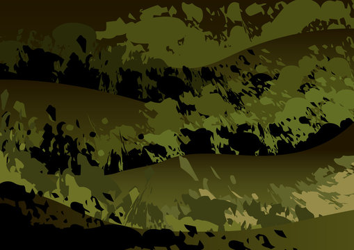Dark olive abstract background with paint spray. Vector illustration.