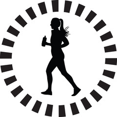 runner silhouette vector