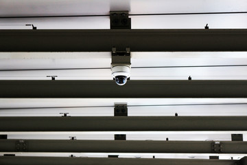 Surveillance camera watching the city