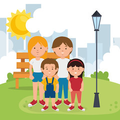 family members on park characters