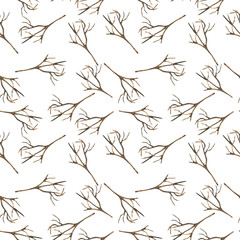 the pattern of the branches/simple watercolor pattern, old dry tree branches, seamless wallpaper, floral pattern