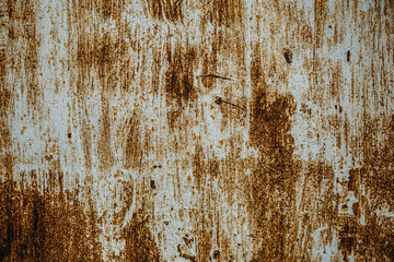 Old rusty iron texture, scratched paint on metallic surface, grunge sheet of rough metal, copy space