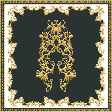 Frame Gold Drawing