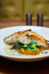Food photography close up of vibrant gourmet meals