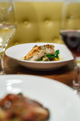 Food photography close up of vibrant gourmet meals
