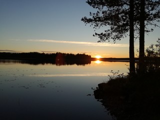 Midnight sun in Lapland