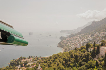 Obraz premium Panoramic view of the gulf of Cabbé Cap Martin and Montecarlo Principality of Monaco