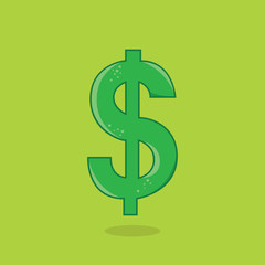 Obraz premium Dollar sign money vector icon flat design