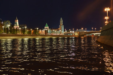 Fototapeta na wymiar Image of Moscow at the autumn night