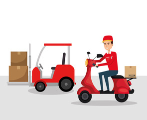 delivery service worker character