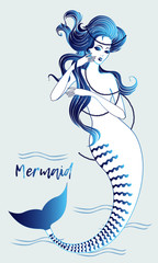illustration of mermaid