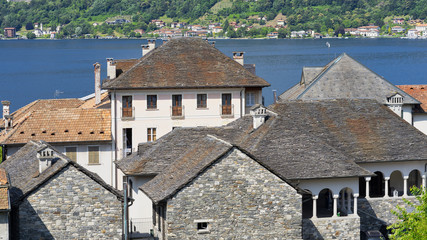 Fototapeta na wymiar View of Orta and its lake