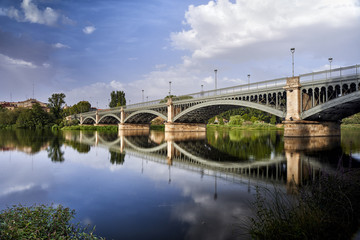 Fototapeta na wymiar Enrique Esteban Bridge, Salamanca City, Spain, Europe