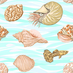 sea world seamless pattern