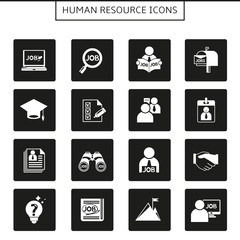 human resource and job icons
