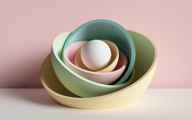 3d render, abstract background, primitive geometric shapes, pastel color palette, simple mockup, minimal design elements