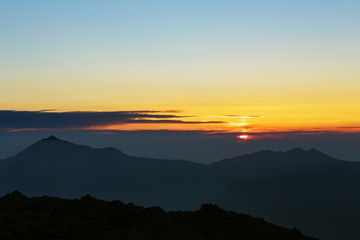 立山別山から見る朝日