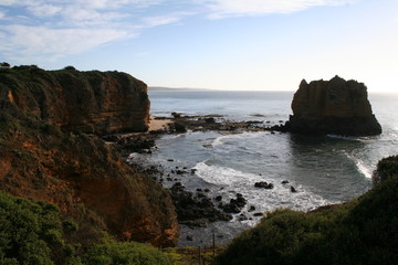Fototapeta na wymiar Coastline at Split Point Lighthouse, Great Ocean Road, Victoria