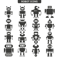 robot icons set