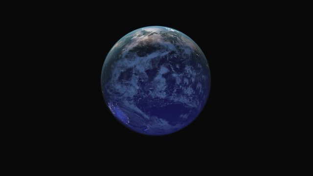 China from space at night. Earth globe zoom. Computer Graphic Animation. Elements of this image furnished by NASA