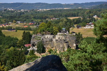 Fototapeta na wymiar Rock castle Sloup in Bohemia